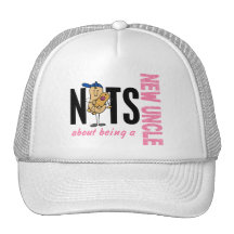 Nuts About Being A New Uncle 1 Pink Hat