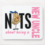 Nuts About Being A New Uncle 1 Pink Mouse Pad