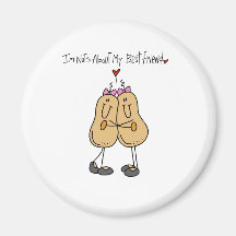 Nuts About Best Friend Refrigerator Magnets