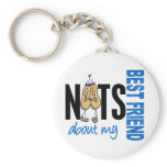 Nuts About My Best Friend 1 Blue keychains