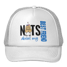 Nuts About My Best Friend 1 Blue Mesh Hats