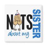 Nuts About My Sister 1 BLUE magnets
