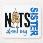 Nuts About My Sister 1 BLUE Mousepad
