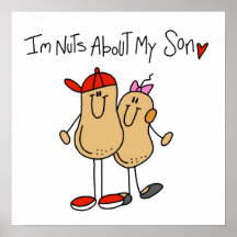 Nuts About My Son T-shirts and Gifts Poster