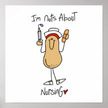 Nuts About Nursing T-shirts and Gifts Poster