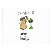 Nuts About Painting T-shirts and Gifts Post Cards