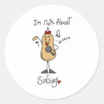 Nuts About Singing Round Sticker