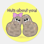 Nuts About You! Round Sticker