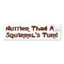 Nuttier Than A Squirrel's Turd Bumper Sticker