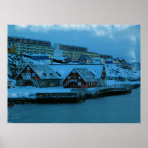 Nuuk Harbour - By Ozborne Whilliamsson Print