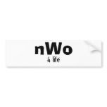 nWo, 4 life bumper stickers