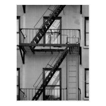 NY fire escape Post Cards