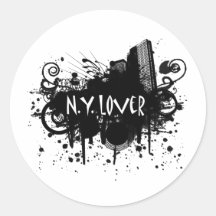 NY Lover Cool Design! Round Sticker