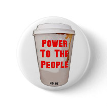 NY: Power to the People Pinback Button