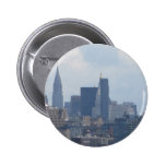 NYC foggy skyline Buttons