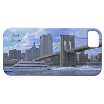 NYC Skyline Brooklyn Bridge Boat iPhone 5 Case