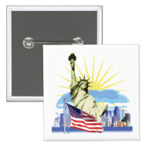 NYC Skyline Buttons