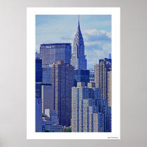 NYC Skyline: Chrysler Building, Met Life B1 Posters