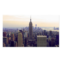 NYC skyline Empire State Building, WTC 4 Business Cards