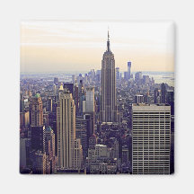 NYC skyline Empire State Building, WTC 4 Magnet