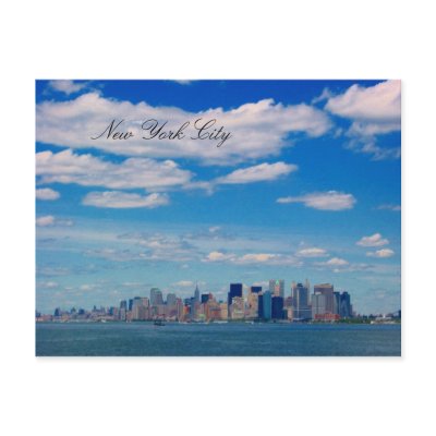 nyc skyline postcards by cardart