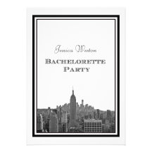 NYC Skyline Top o the Rock ESB #3 DIY Bachelorette Custom Invite