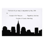 NYC Skyline Wedding RSVP Cards Invitation