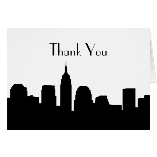 NYC Skyline Wedding Thank You Cards