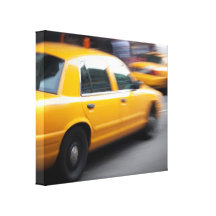 NYC Taxicabs Speeding Canvas Prints