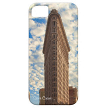 NYC's Flatiron Building, Blue Sky Puffy Clouds iPhone 5 Cover