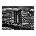 NYC's Manhattan Bridge BW A1 cards