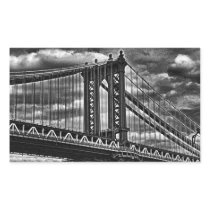 NYC's Manhattan Bridge BW A1 Sticker