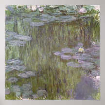 Nympheas at Giverny, 1918 Poster