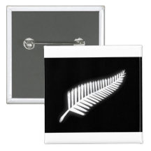 NZ Silver Fern National Emblem Patriotic Button