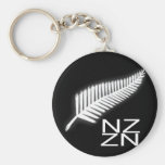 NZ Silver Fern National Emblem Patriotic Keychain