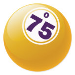 O 75 BINGO BALL STICKERS