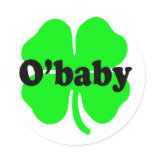 O Baby Irish Shamrock stickers