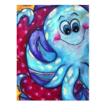 O is for Octopus Postcard