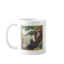 O is the old owl that sits in a tree mugs