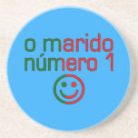 O Marido Número 1 - Number 1 Husband in Portuguese Beverage Coaster