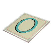 O MONOGRAM LETTER CERAMIC TILE