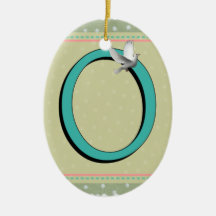 O MONOGRAM LETTER CHRISTMAS ORNAMENT