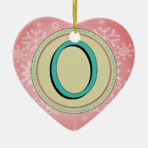 O MONOGRAM LETTER CHRISTMAS TREE ORNAMENT