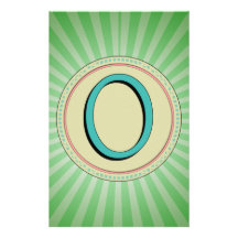 O MONOGRAM LETTER CUSTOM STATIONERY