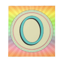 O MONOGRAM LETTER NOTE PAD