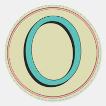 O MONOGRAM LETTER STICKER