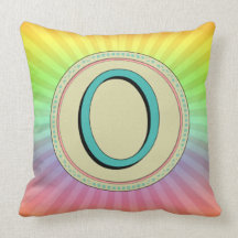 O MONOGRAM LETTER THROW PILLOW