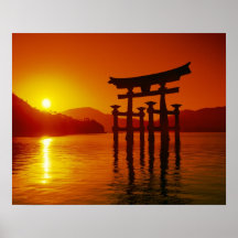 O-Torii Gate, Itsukushima shrine, Miyajima, Poster