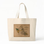 Oahu, 1881, Vintage Hawaii Map bags