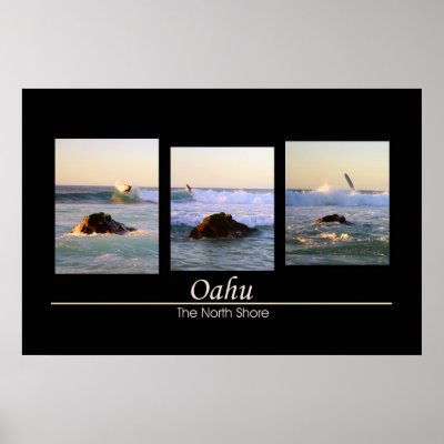 Oahu - The North Shore - Surfing Poster by draketryg